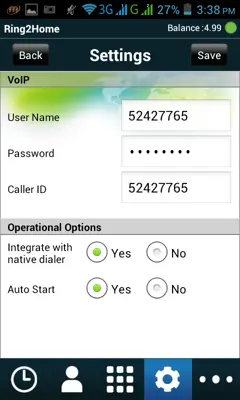 Ring2Home android App screenshot 3